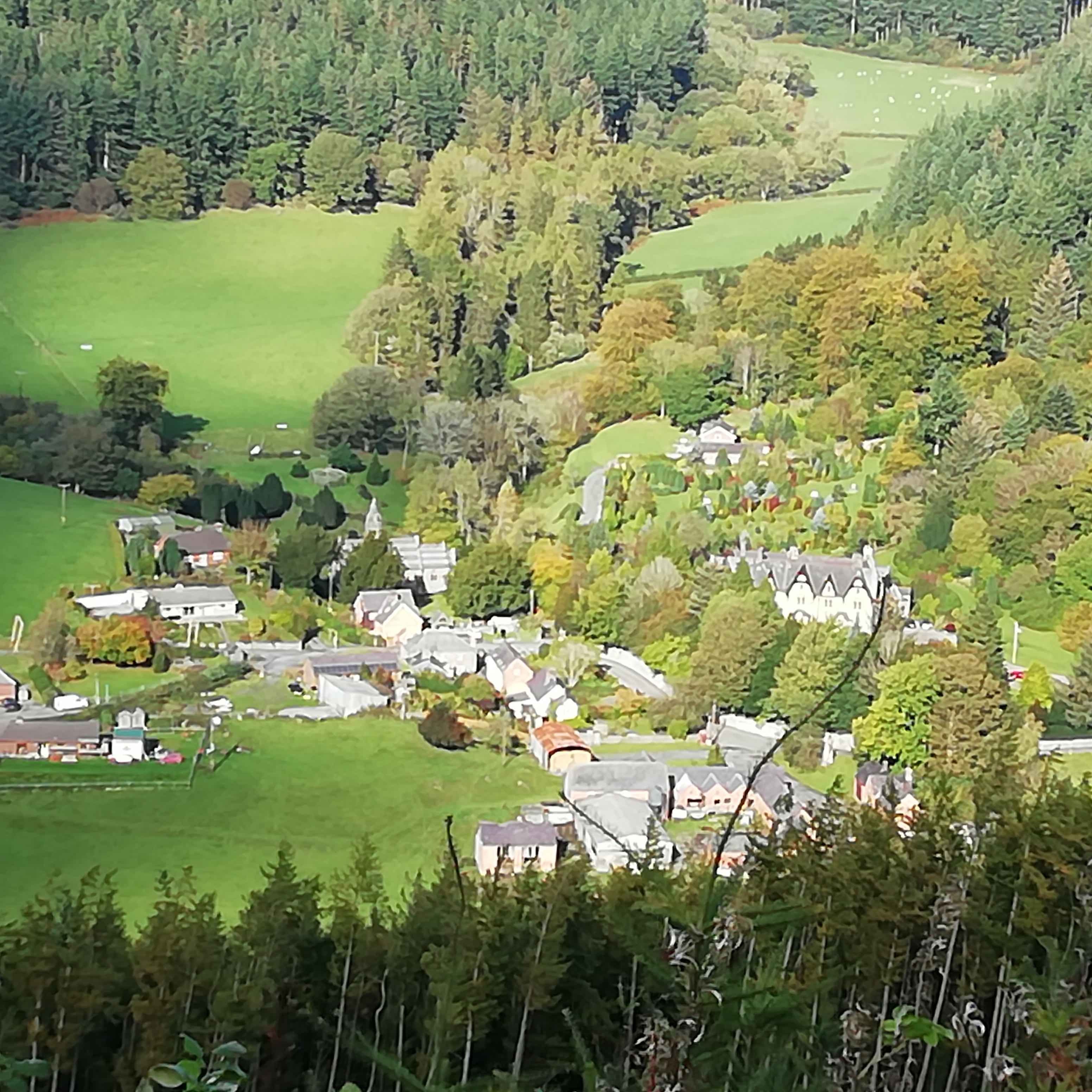 Abbeycwmhir from Llywy Hill